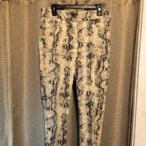 Chico's Snake-Print Denim Pull-On Jeggings - Size 1